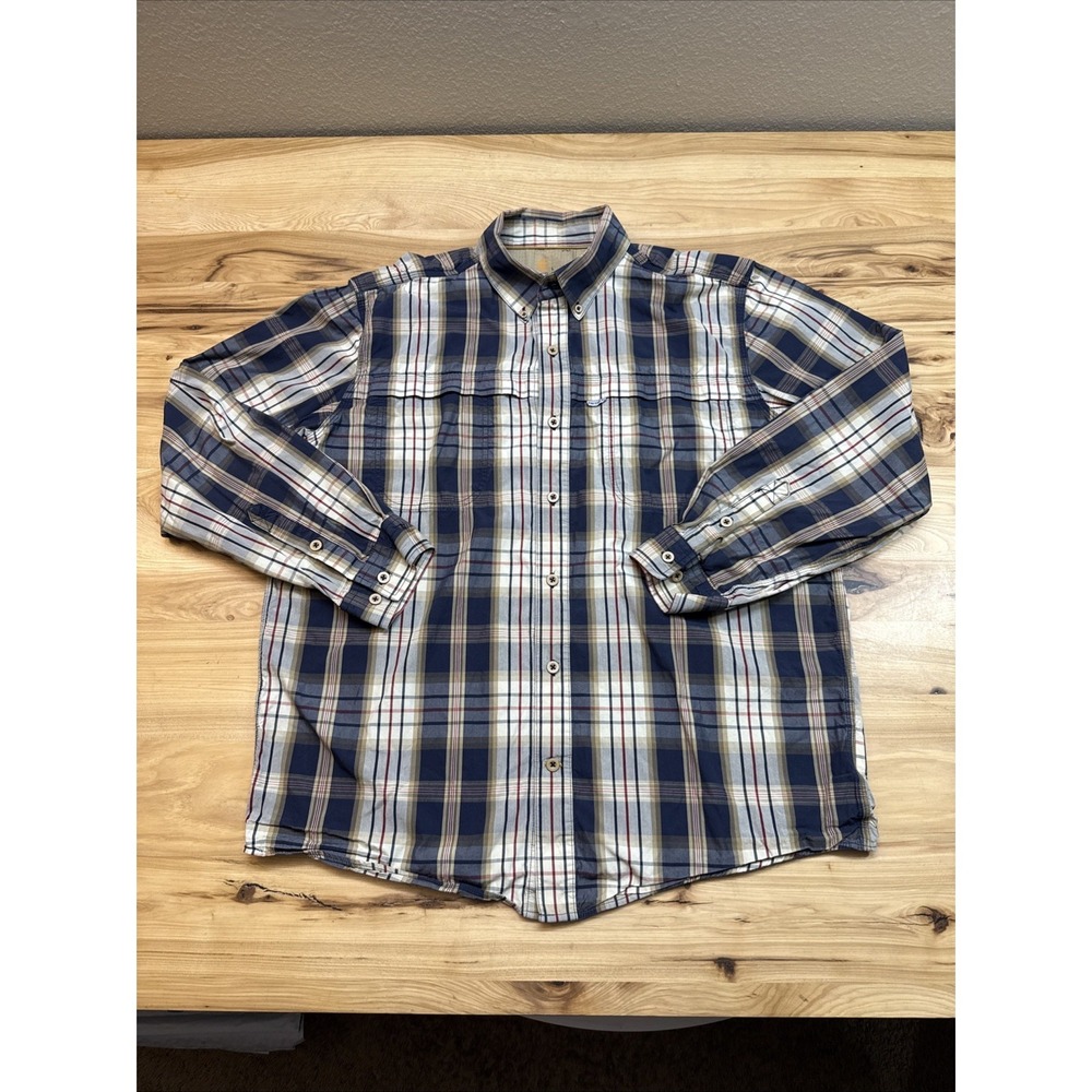Carhartt 101745 Men's Force Mandan Long Sleeve Plaid Button Up Shirt Size Large